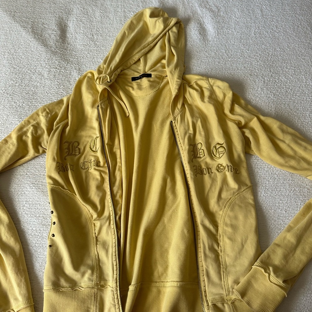 BCBGMaxAzria Cream Hooded Jacket